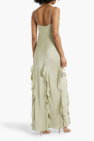 NICHOLAS Ruffled silk-blend satin gown | THE OUTNET