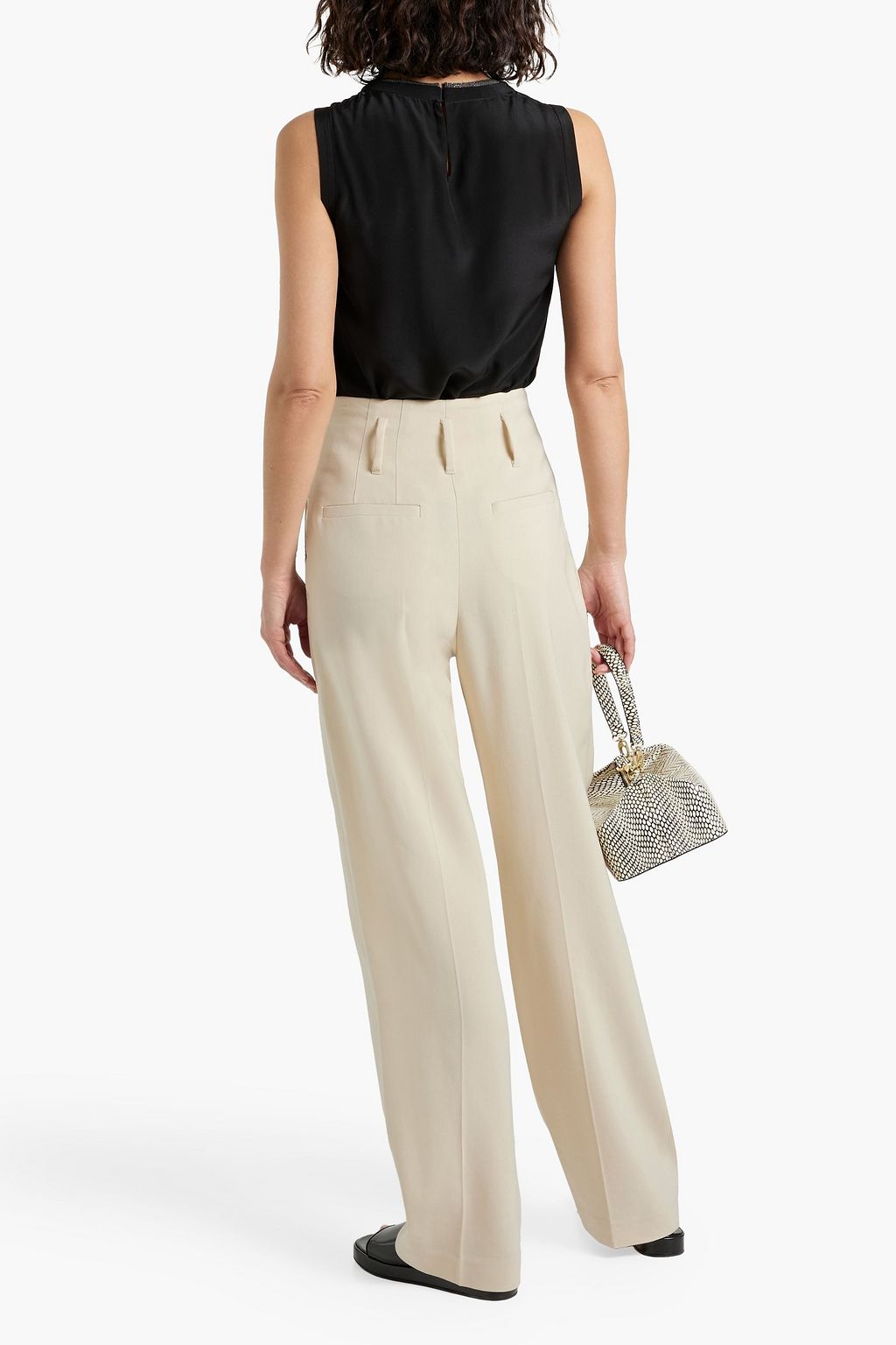 BRUNELLO CUCINELLI Pleated twill wide-leg pants