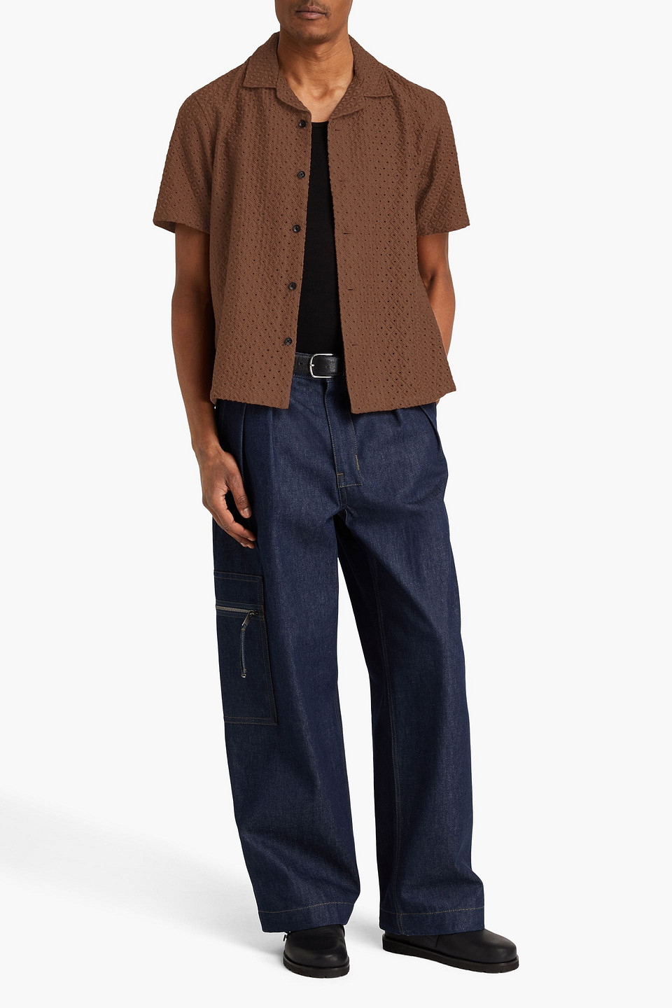  Rag & Bone - Avery Hemd Aus Lyocell Mit Lochstickerei - Braun - M 