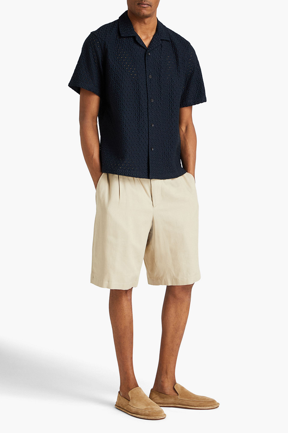  Rag & Bone - Avery Hemd Aus Lyocell Mit Lochstickerei - Blau - L 