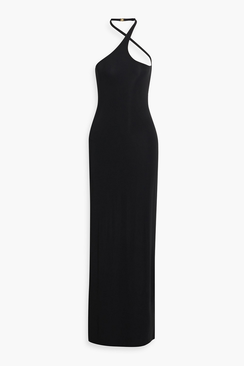 Nili Lotan Manette Cutout Jersey Maxi Dress In Black