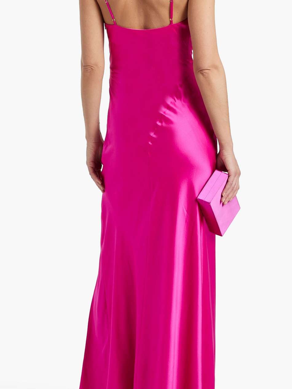 ariel draped silk-satin gown