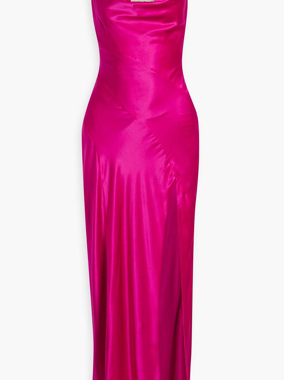 ariel draped silk-satin gown