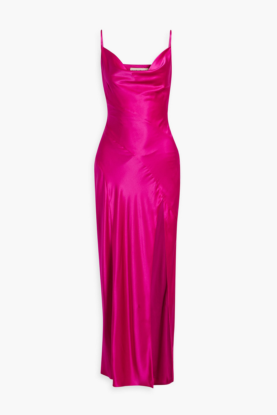 Nicholas Ariel Draped Silk-satin Gown In Fuchsia