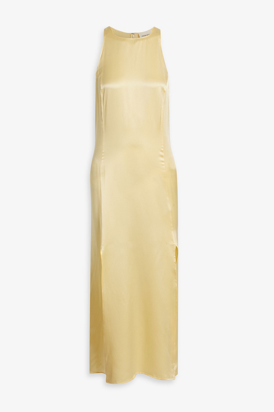 Loulou Studio Dola Silk-satin Midi Dress In Pastel Yellow