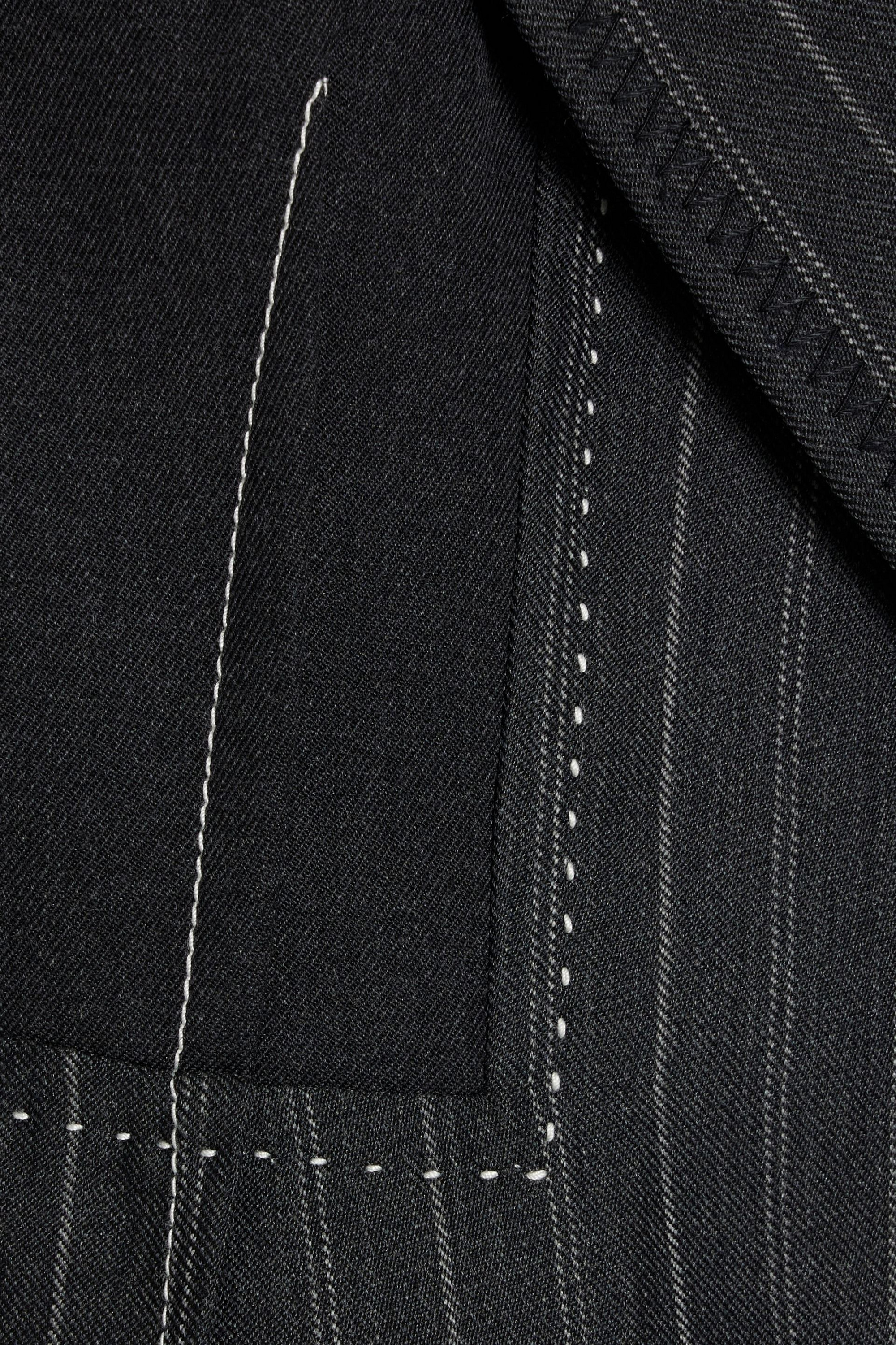 SIMKHAI Mariposa pinstriped wool-blend twill blazer