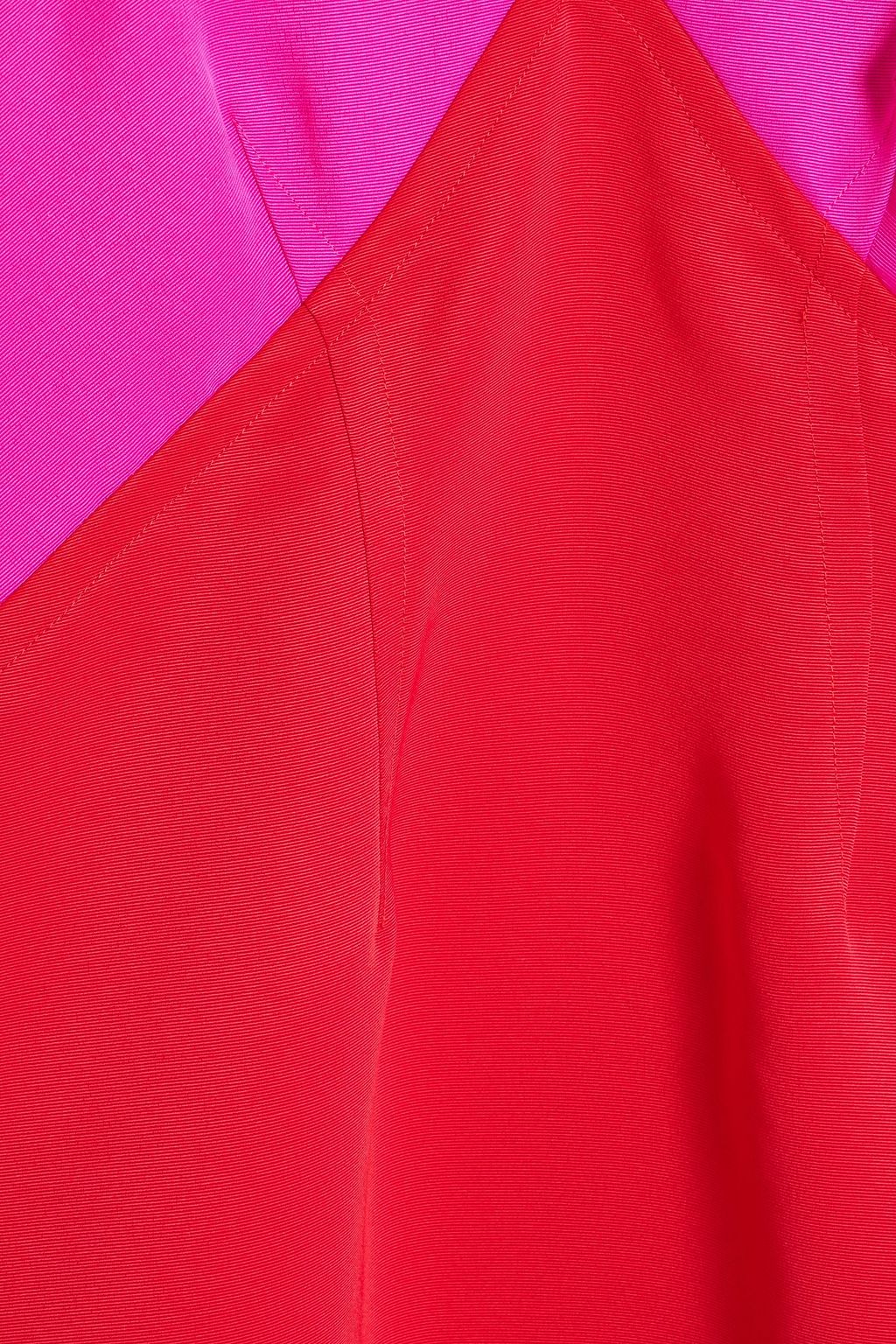 ZAC POSEN Zweifarbiges Kleid aus Faille mit Cut-outs