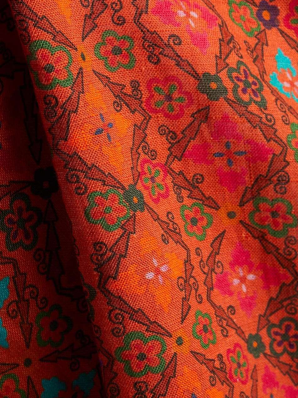 rachel printed linen mini dress