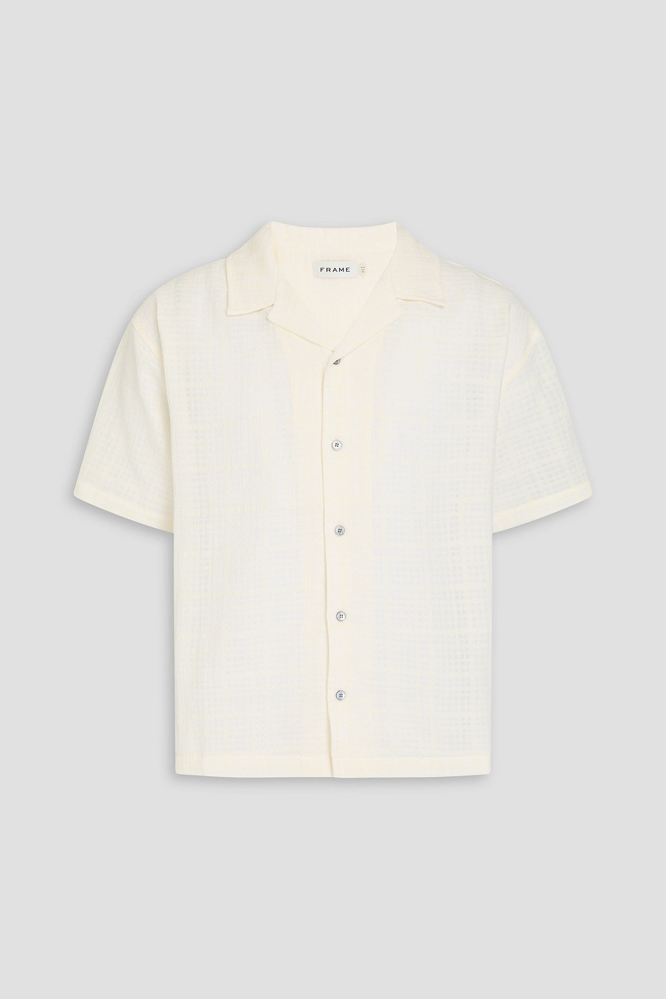 Frame Cotton-gauze Shirt In Off-white