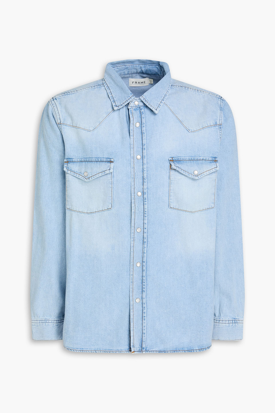 Frame Denim Shirt In Blue