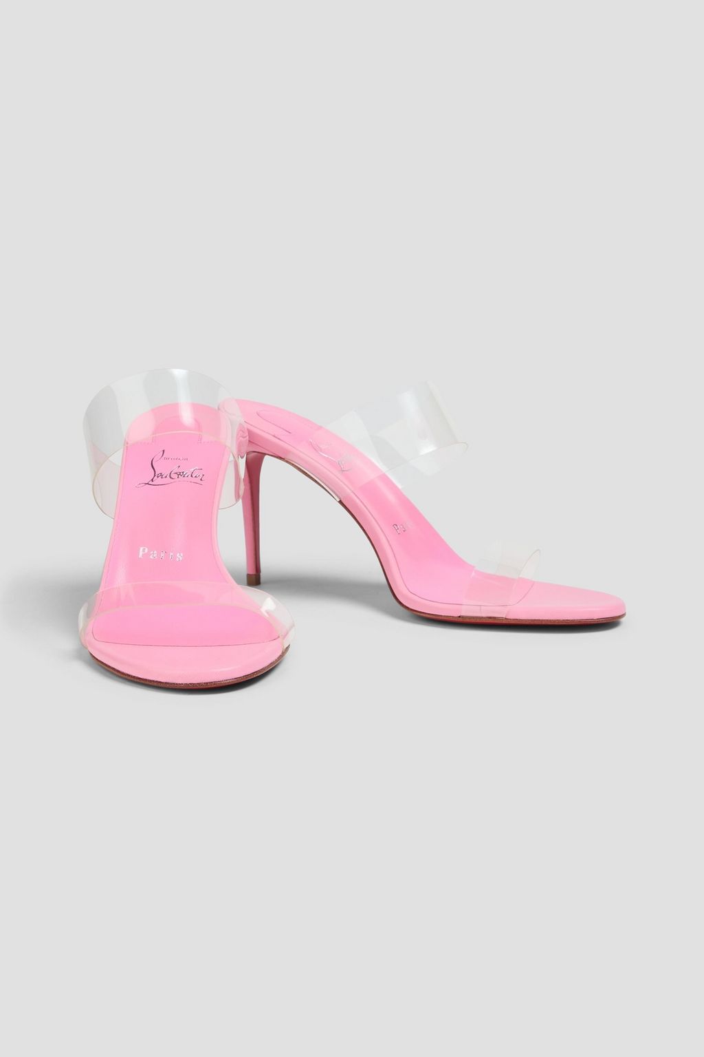 CHRISTIAN LOUBOUTIN Just Nothing 85 PVC and leather sandals