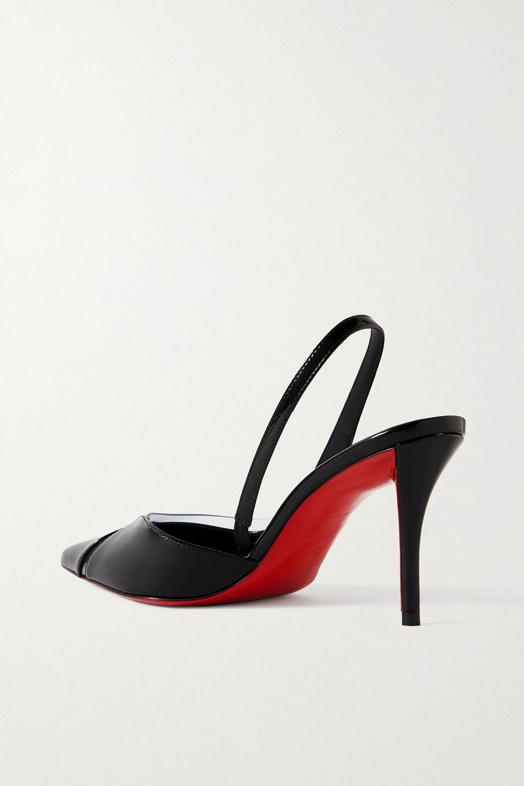 CHRISTIAN LOUBOUTIN Posticha 80 patent-leather and PVC slingback pumps