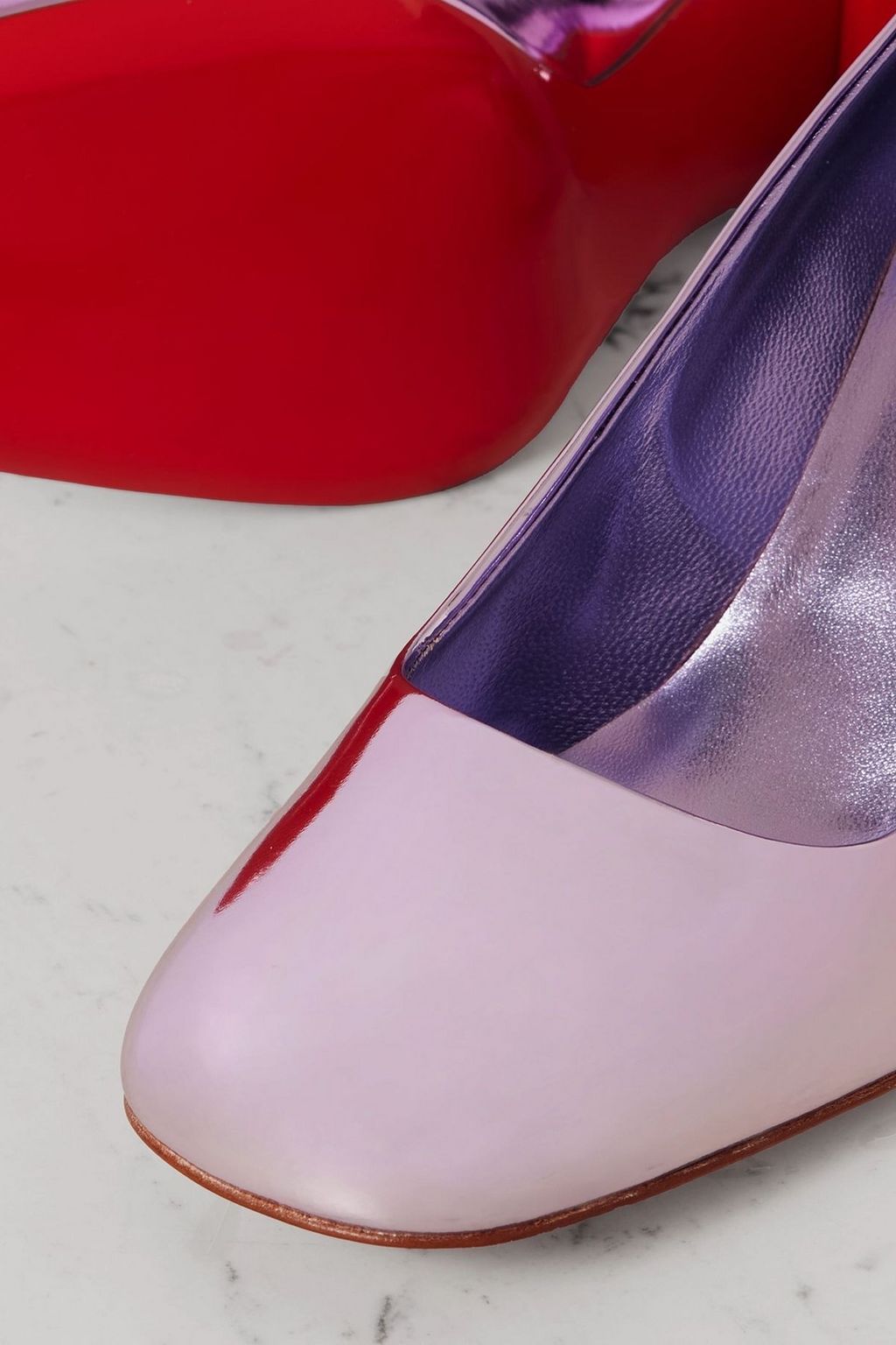 CHRISTIAN LOUBOUTIN Minny 70 metallic mirrored-leather pumps