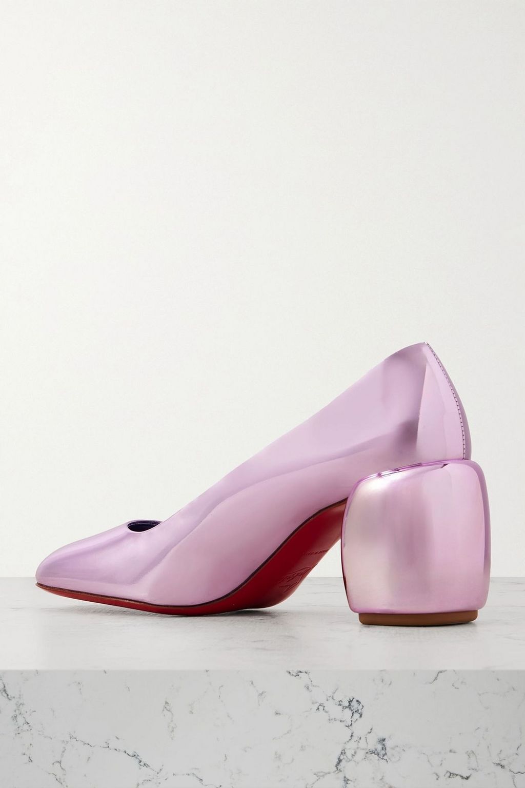 CHRISTIAN LOUBOUTIN Minny 70 metallic mirrored-leather pumps