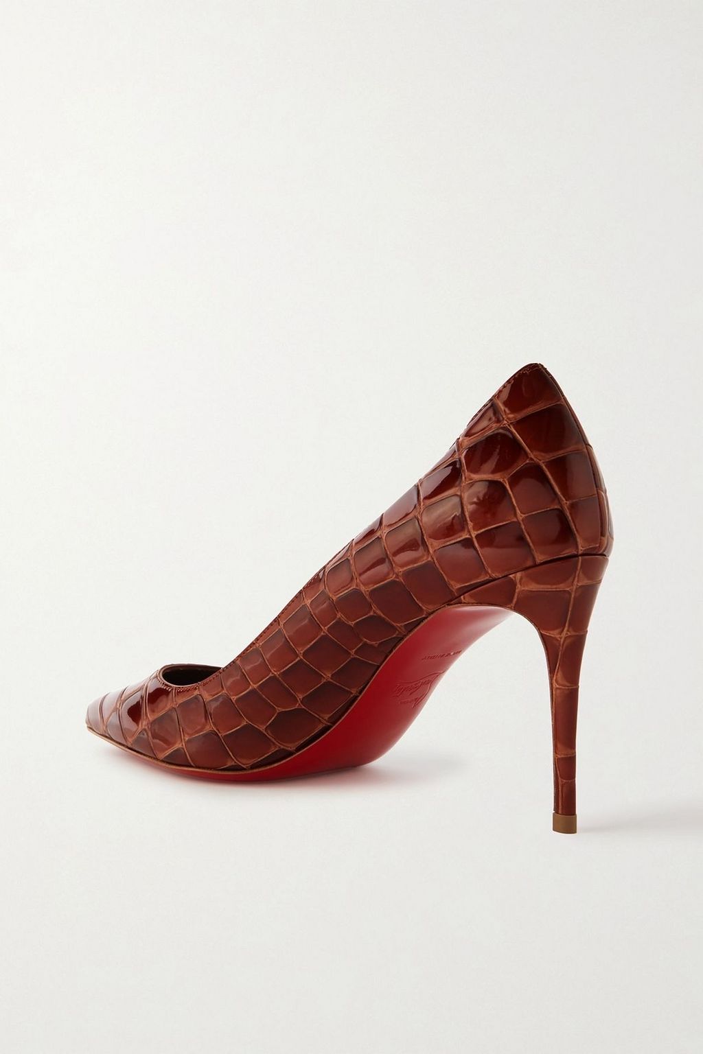 CHRISTIAN LOUBOUTIN Kate 85 croc-effect leather pumps