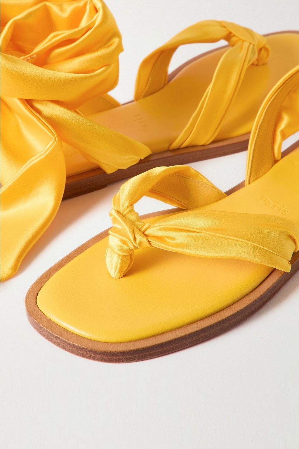 CHRISTIAN LOUBOUTIN Nilo du Desert tie-detailed satin-crepe sandals