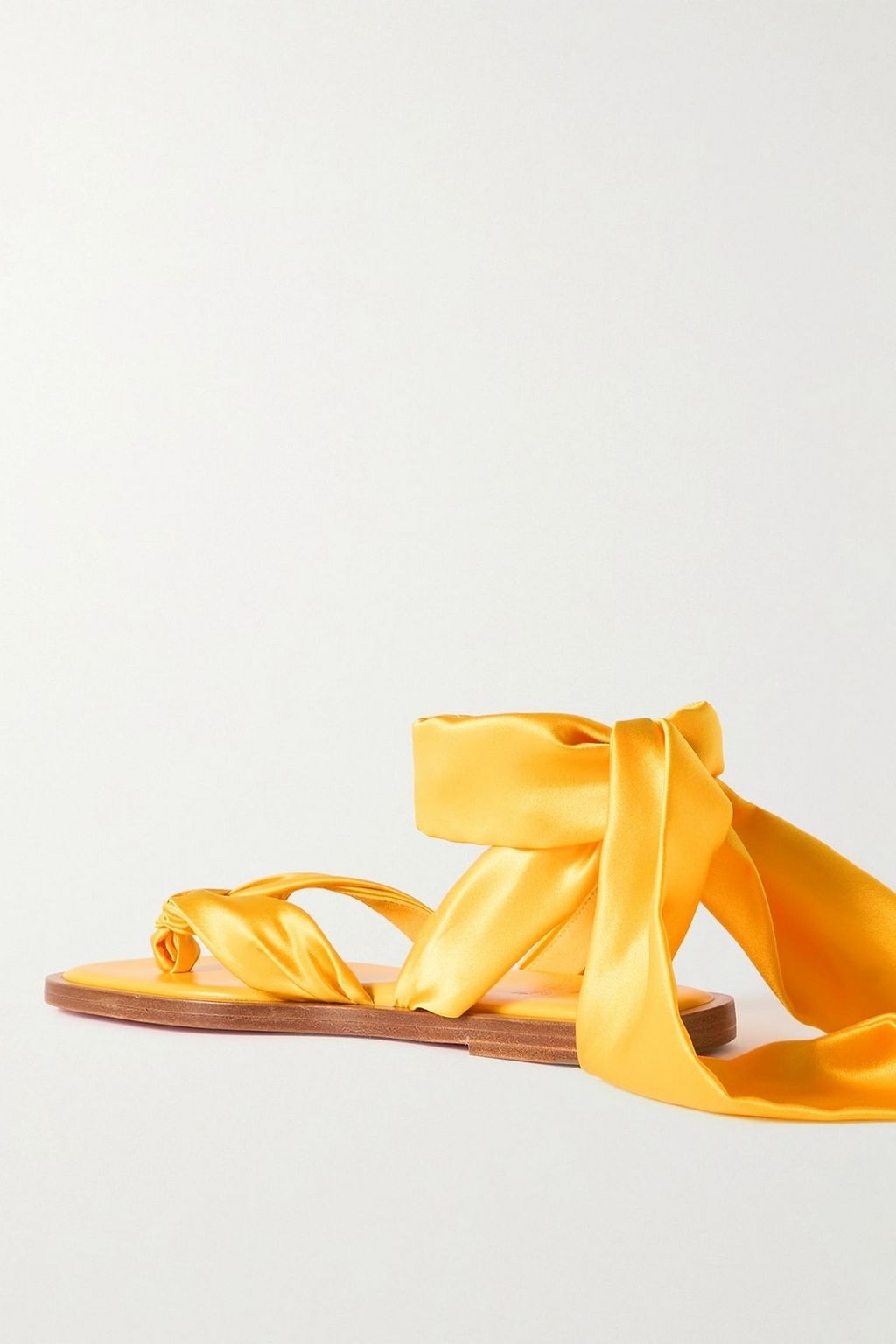 CHRISTIAN LOUBOUTIN Nilo du Desert tie-detailed satin-crepe sandals