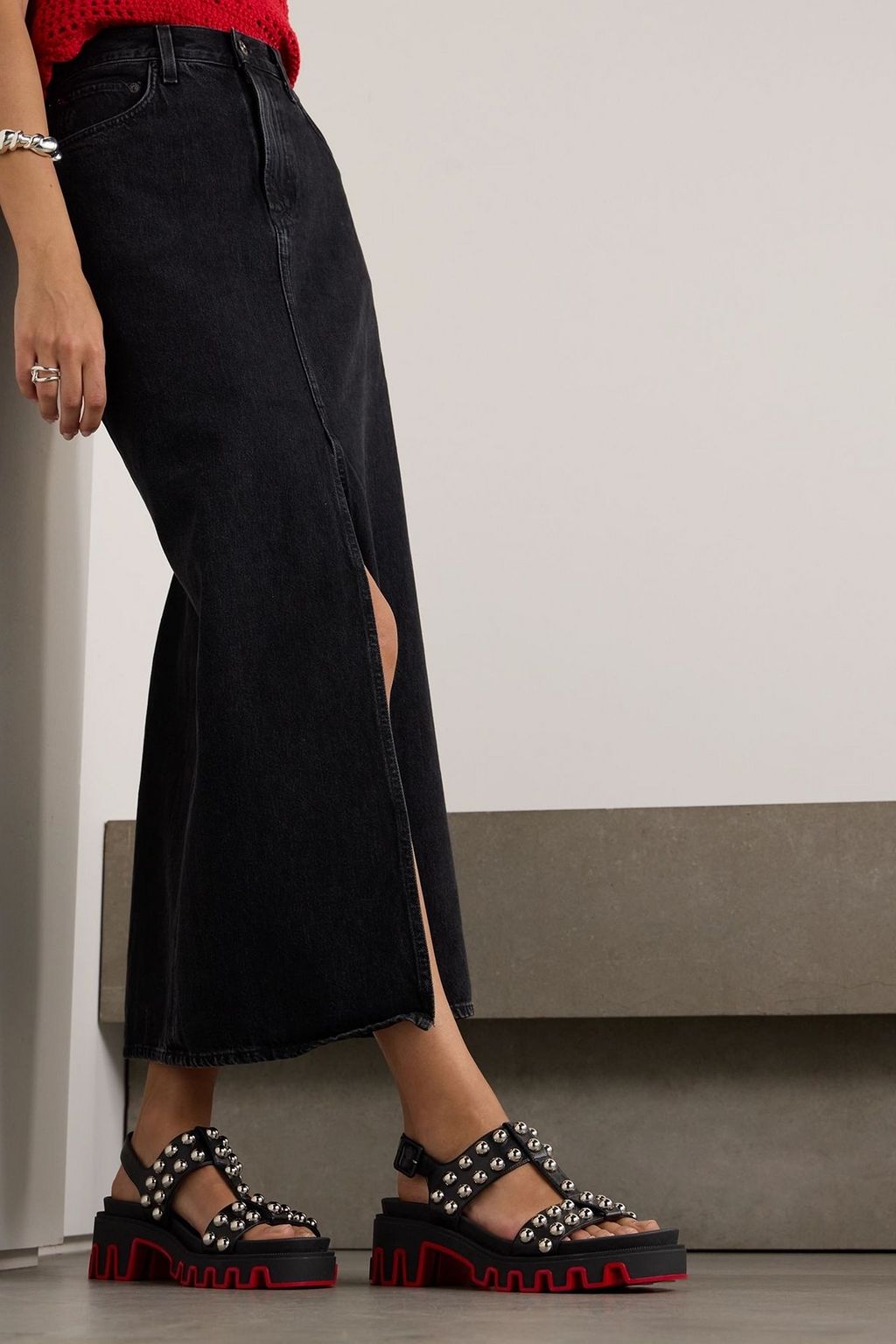 CHRISTIAN LOUBOUTIN Duniclou studded leather sandals