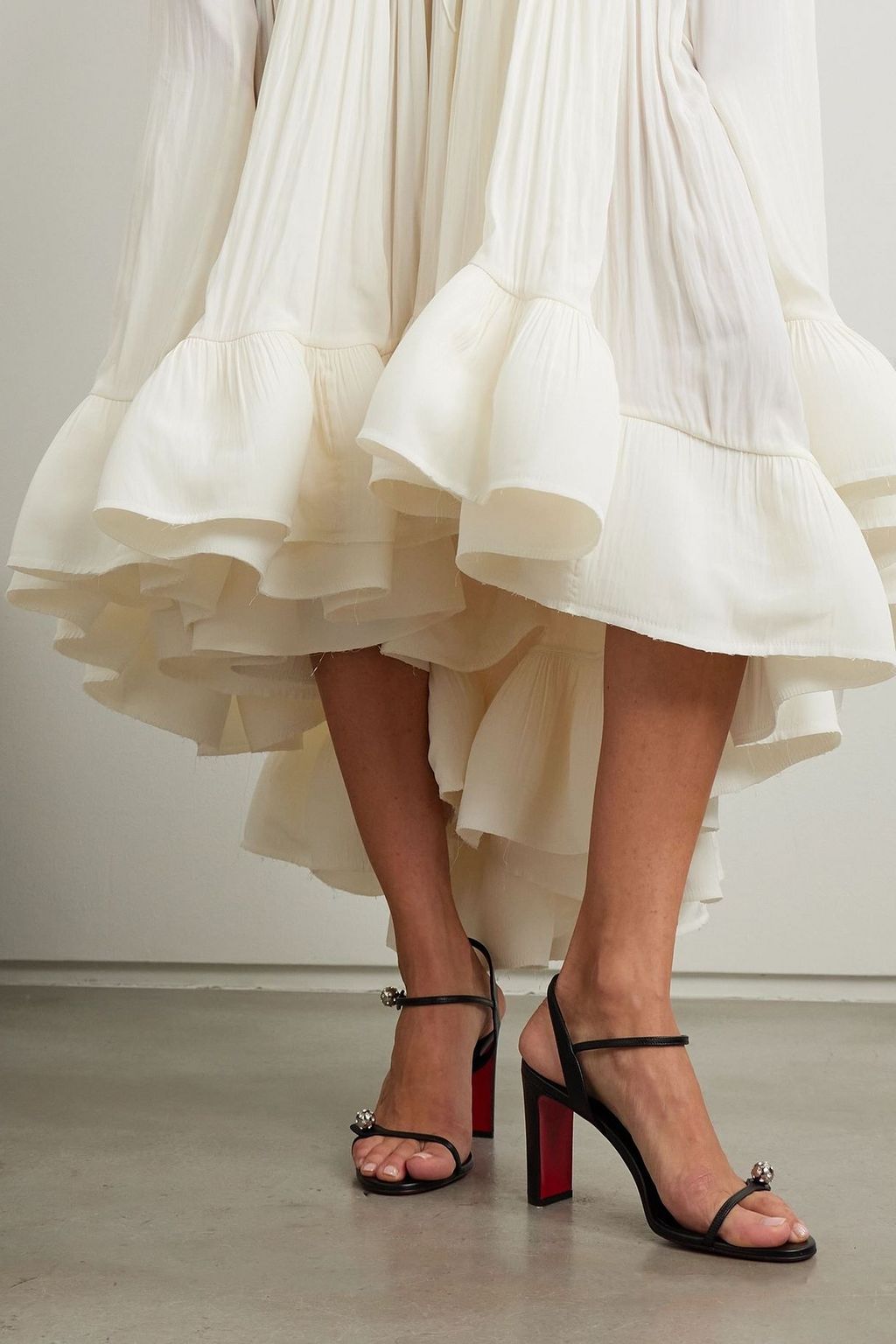 CHRISTIAN LOUBOUTIN Atmospheria 85 embellished leather sandals