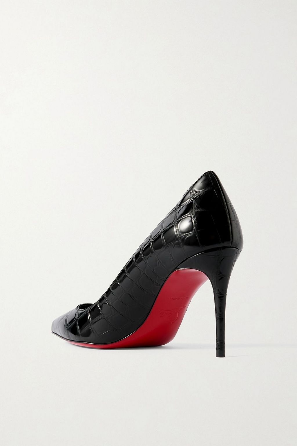 CHRISTIAN LOUBOUTIN Kate 85 croc-effect leather pumps