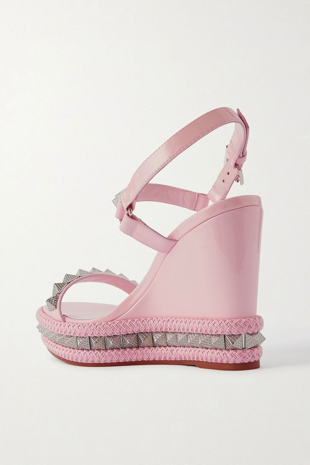 CHRISTIAN LOUBOUTIN Pyraclou 110 studded leather wedge sandals