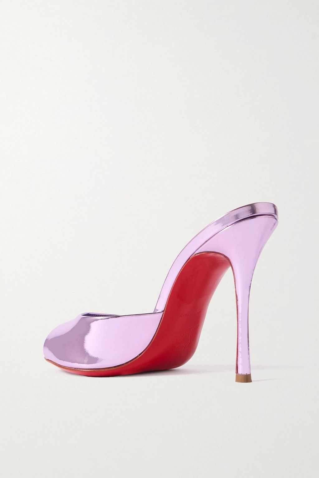 CHRISTIAN LOUBOUTIN Me Dolly 100 metallic patent-leather mules