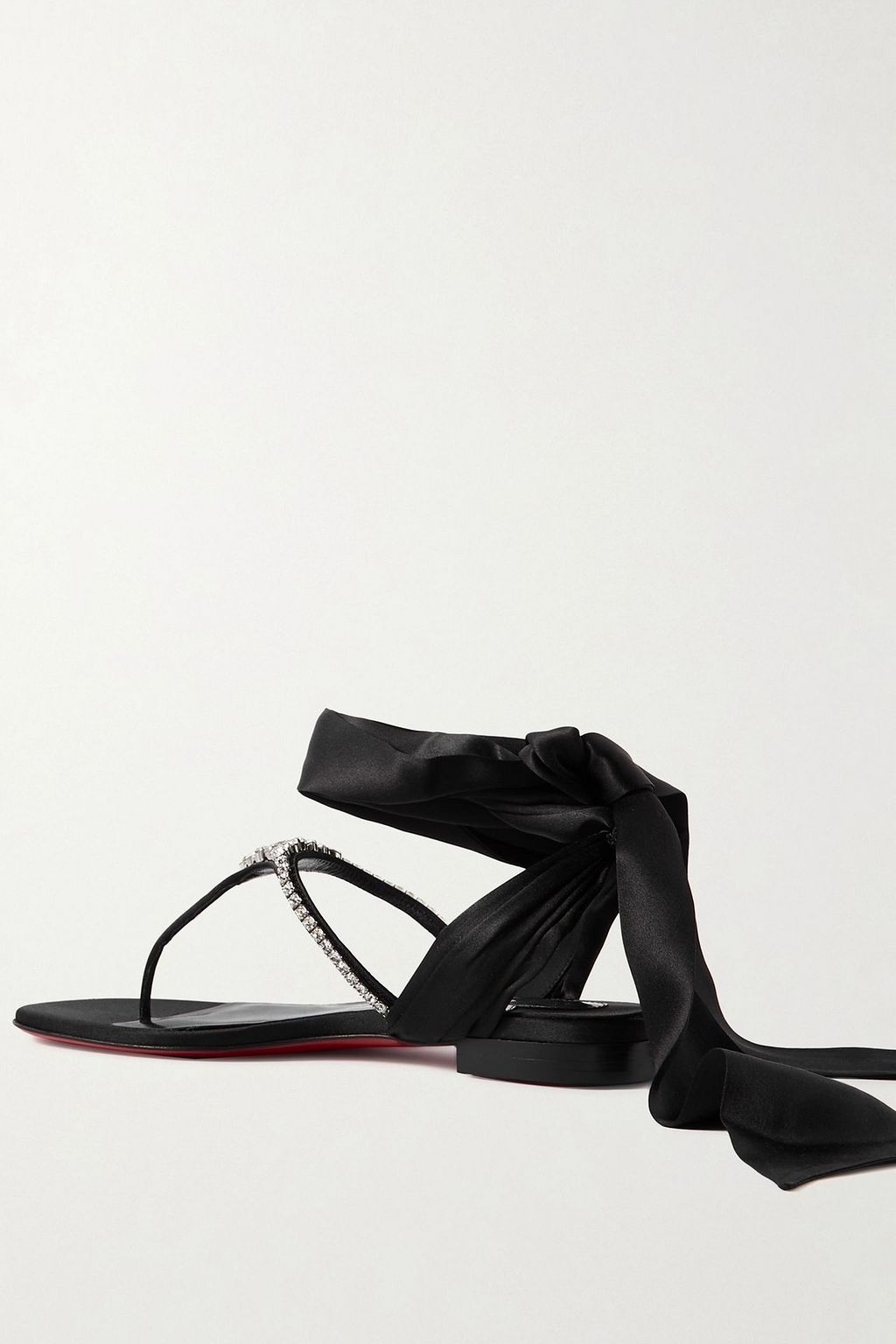 CHRISTIAN LOUBOUTIN Just Queenie crystal-embellished satin sandals