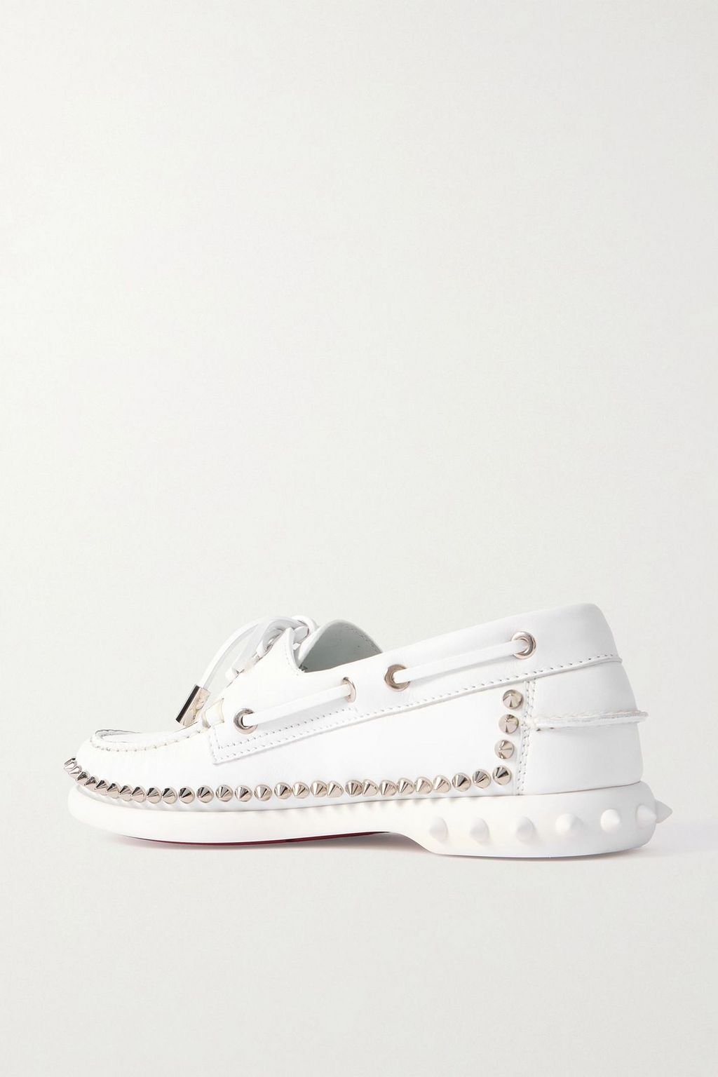 CHRISTIAN LOUBOUTIN Gerockel studded leather boat shoes