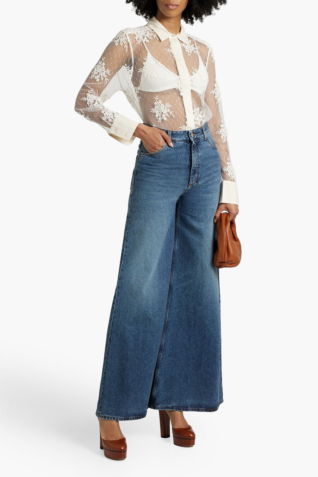 CHLOÉ High-rise wide-leg jeans