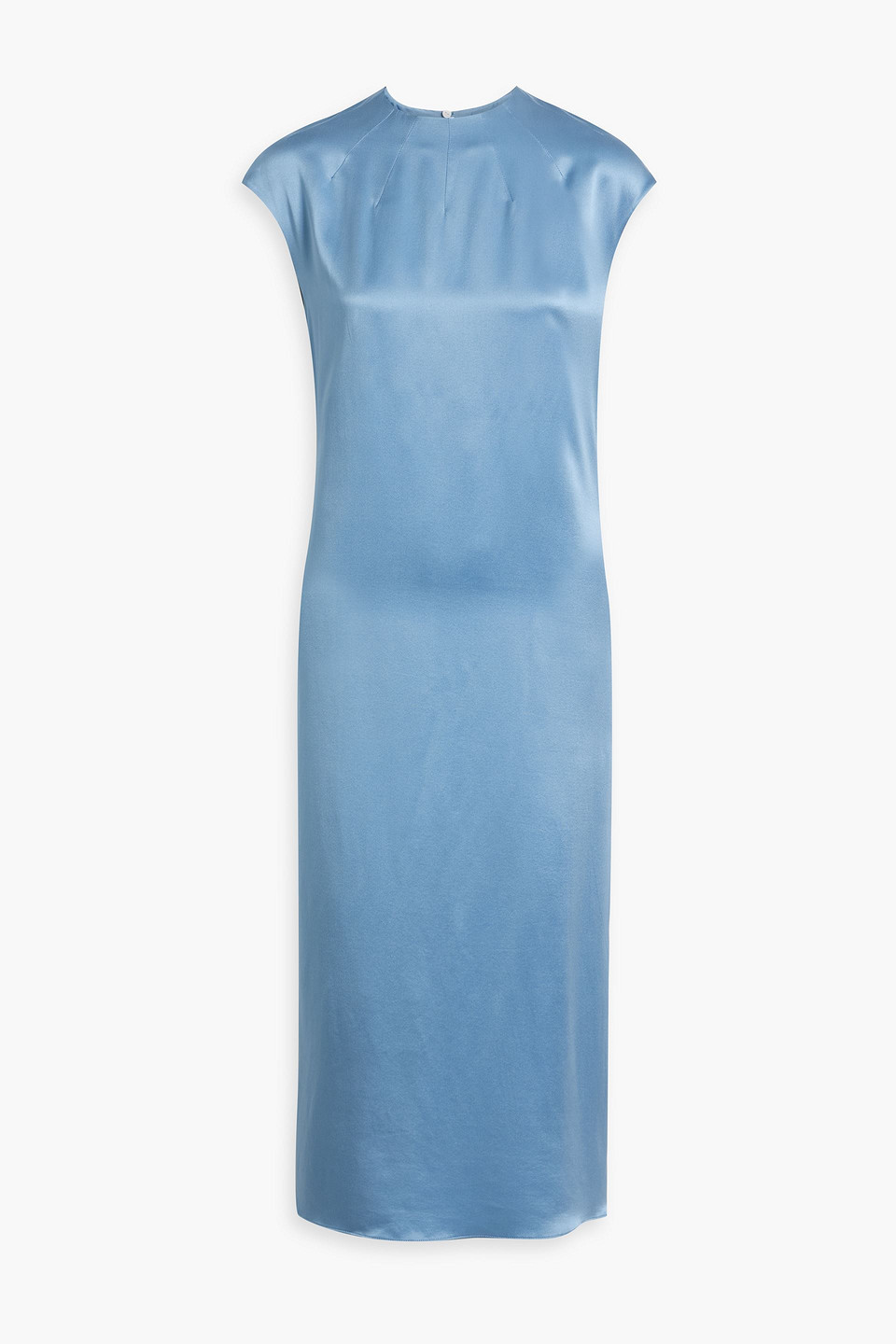 Loulou Studio Dola Silk-satin Midi Dress In Light Blue