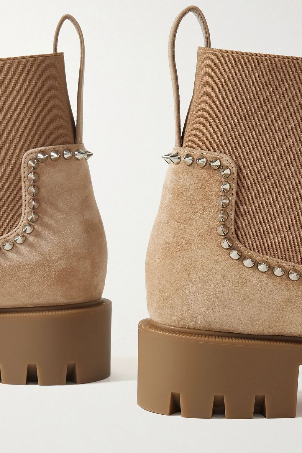 CHRISTIAN LOUBOUTIN Out Lina 40 spiked suede Chelsea boots