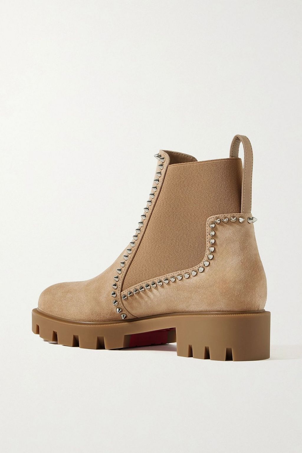 CHRISTIAN LOUBOUTIN Out Lina 40 spiked suede Chelsea boots