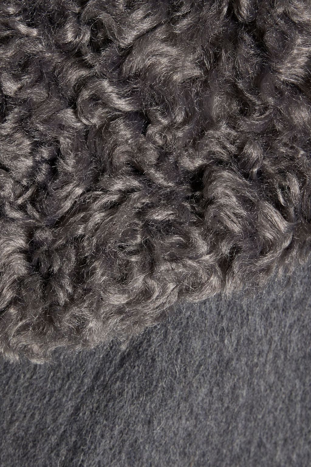 SIMKHAI Giovana wool-blend felt and cable-knit jacket