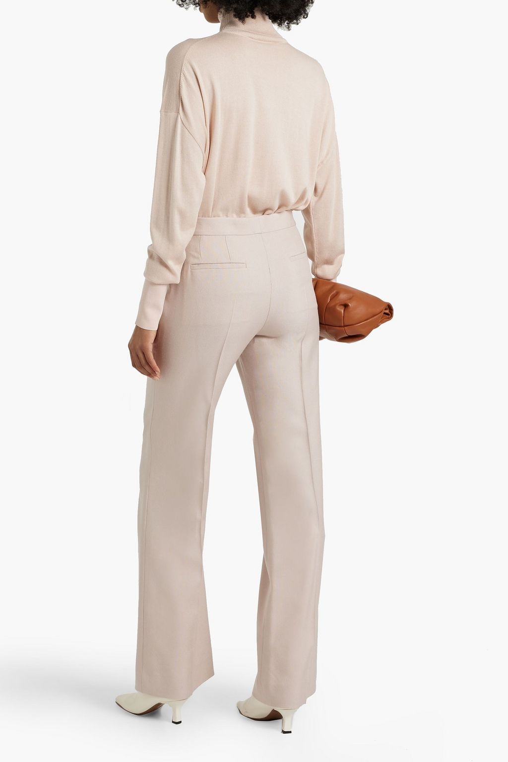 CHLOÉ Wool, silk and cashmere-blend flared pants
