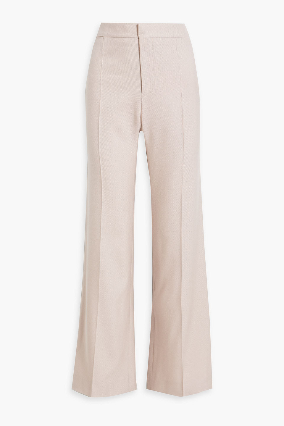 Chloé Wool, Silk And Cashmere-blend Flared Pants In Blush