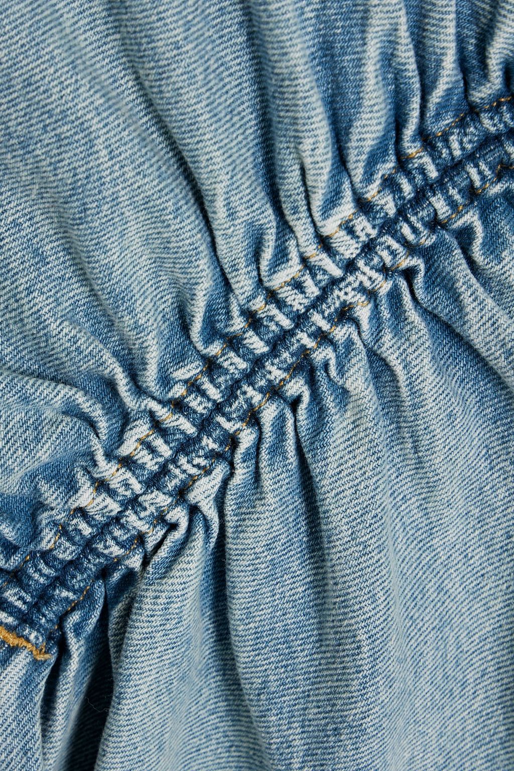 IRO Nartelle ruched denim mini dress