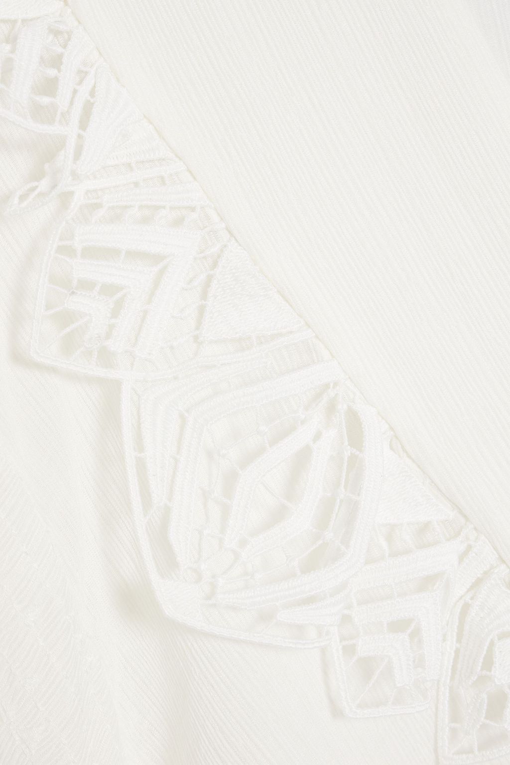 IRO Dily wrap-effect crochet-trimmed crepon midi dress