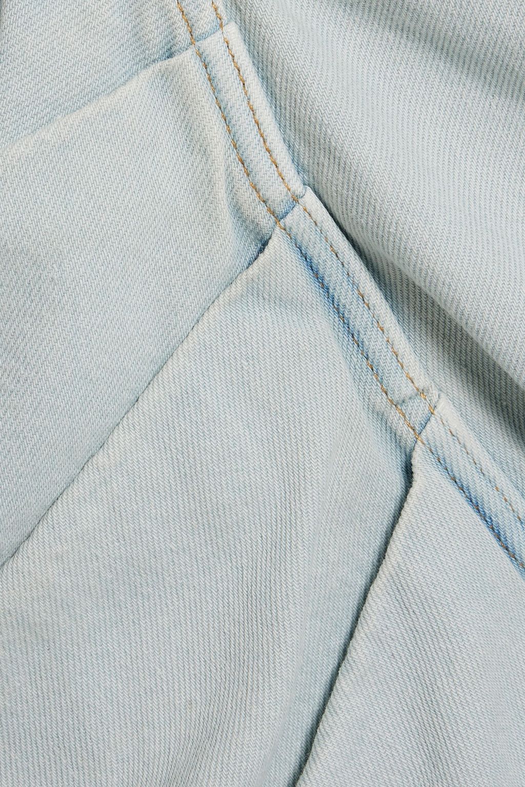 IRO Marcia wrap-effect pleated denim mini dress