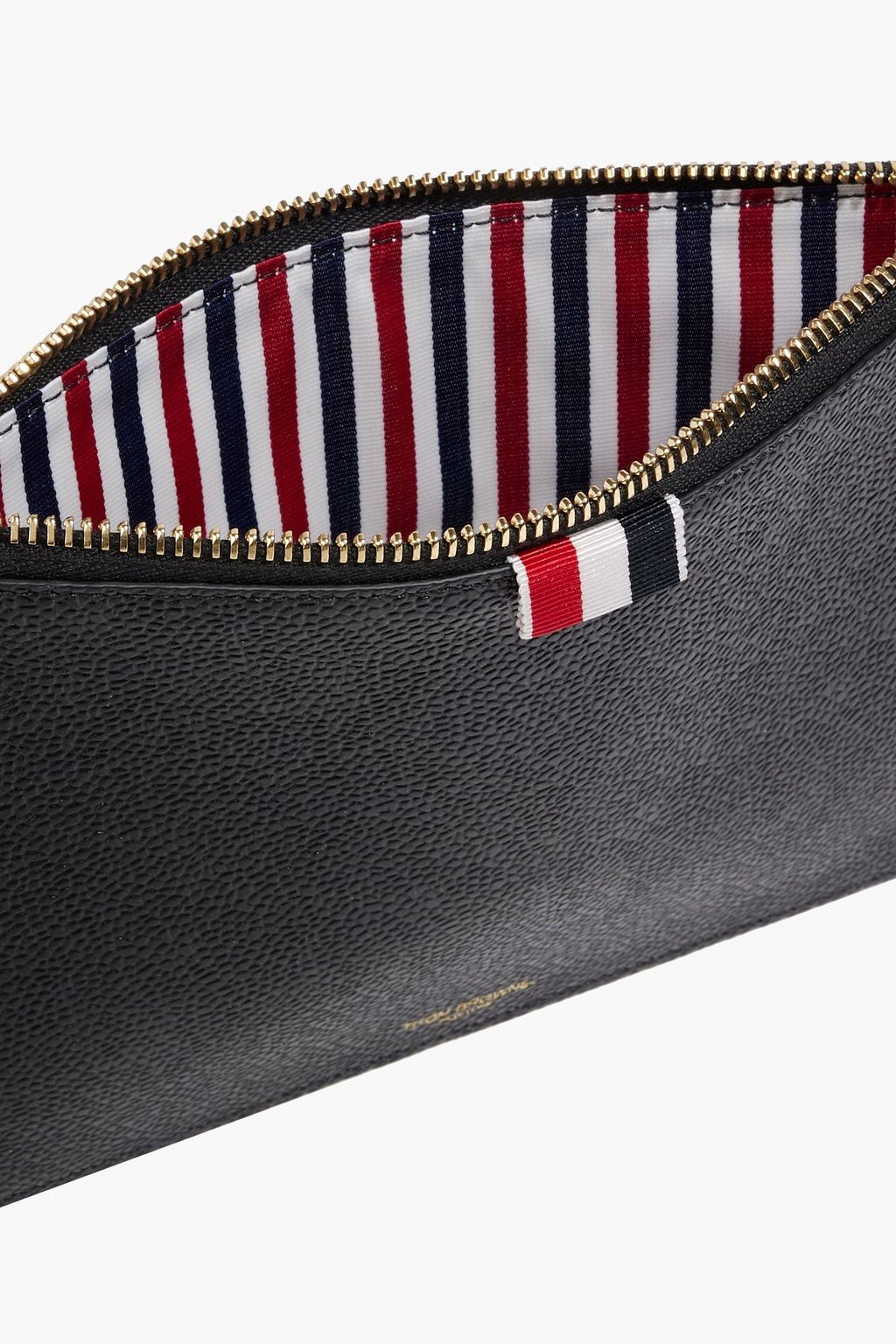 THOM BROWNE Pebbled-leather coin purse