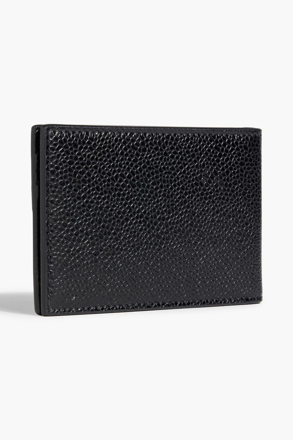 THOM BROWNE Striped pebbled-leather wallet
