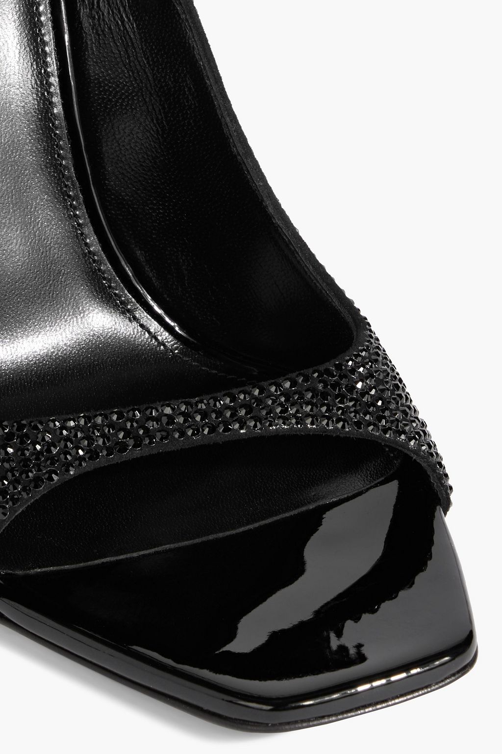 SAINT LAURENT Opyum crystal-embellished leather pumps