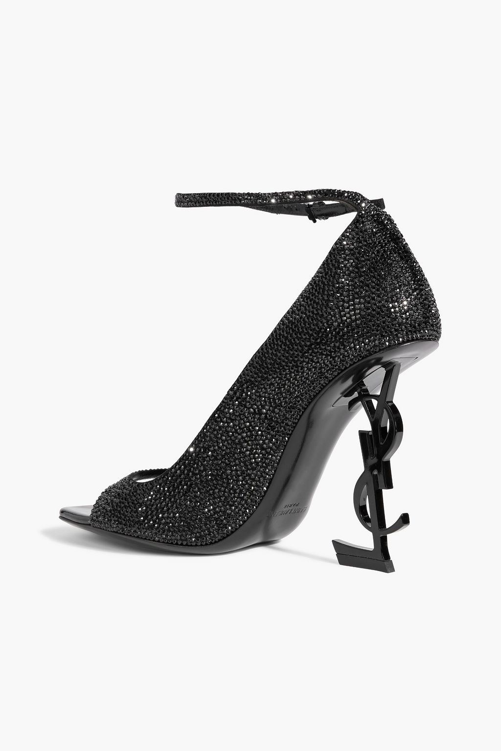 SAINT LAURENT Opyum crystal-embellished leather pumps