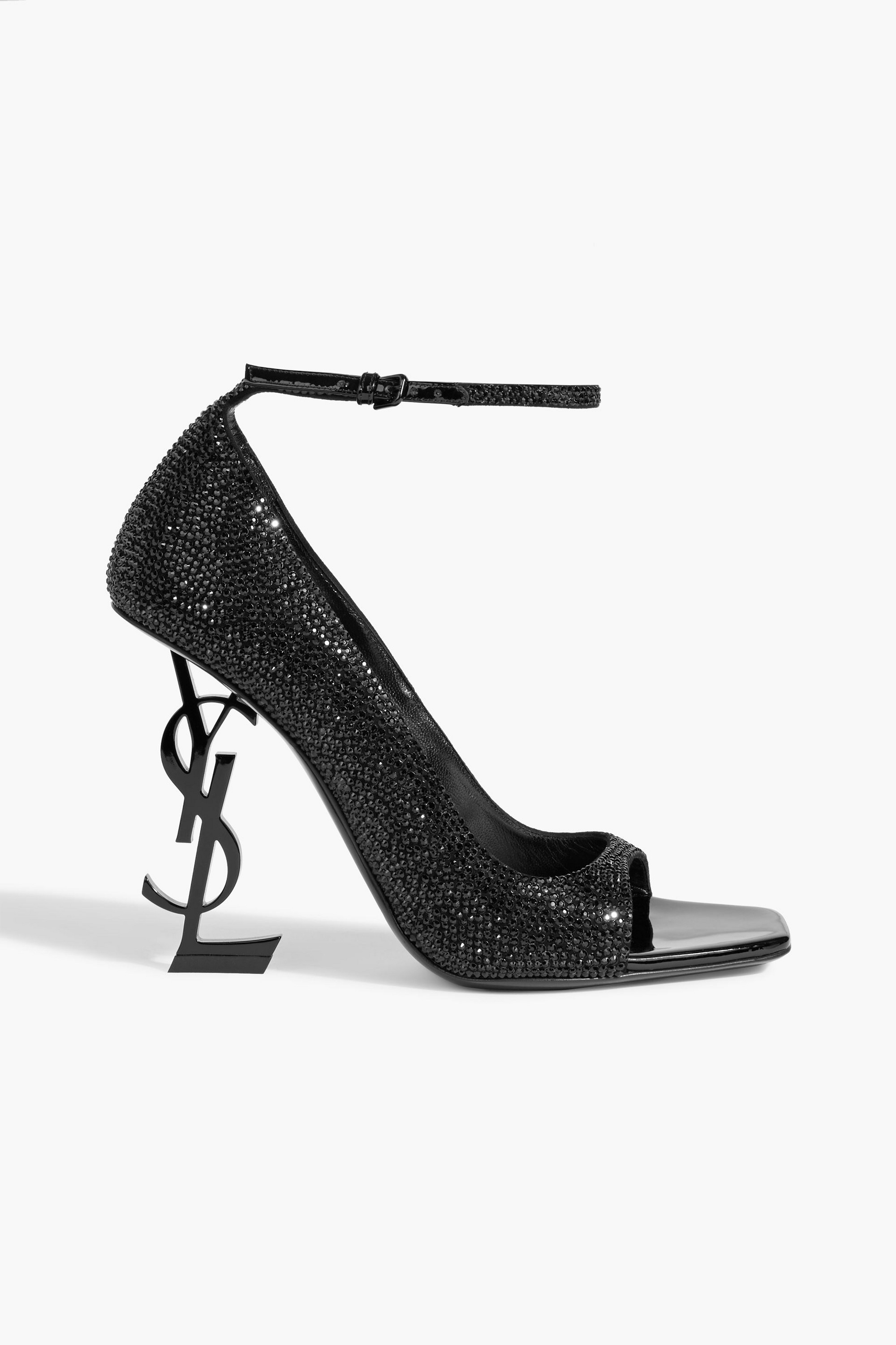 Saint Laurent Opyum crystal-embellished leather pumps