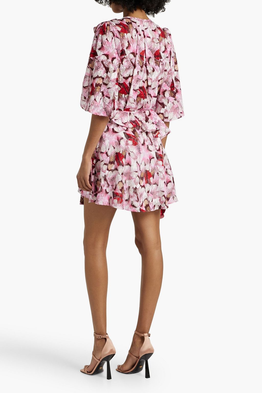 IRO Carlina wrap-effect ruffled silk and cotton-blend mini dress