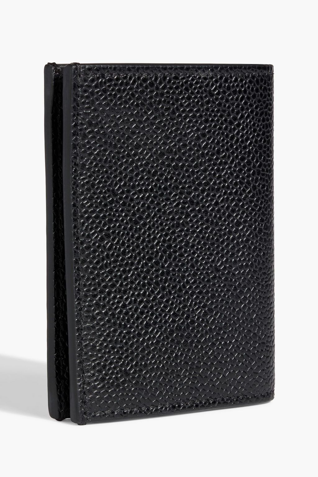 THOM BROWNE Striped pebbled-leather wallet