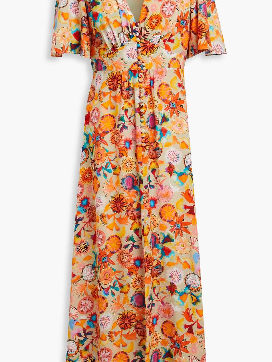 emmy floral-print silk crepe de chine maxi dress
