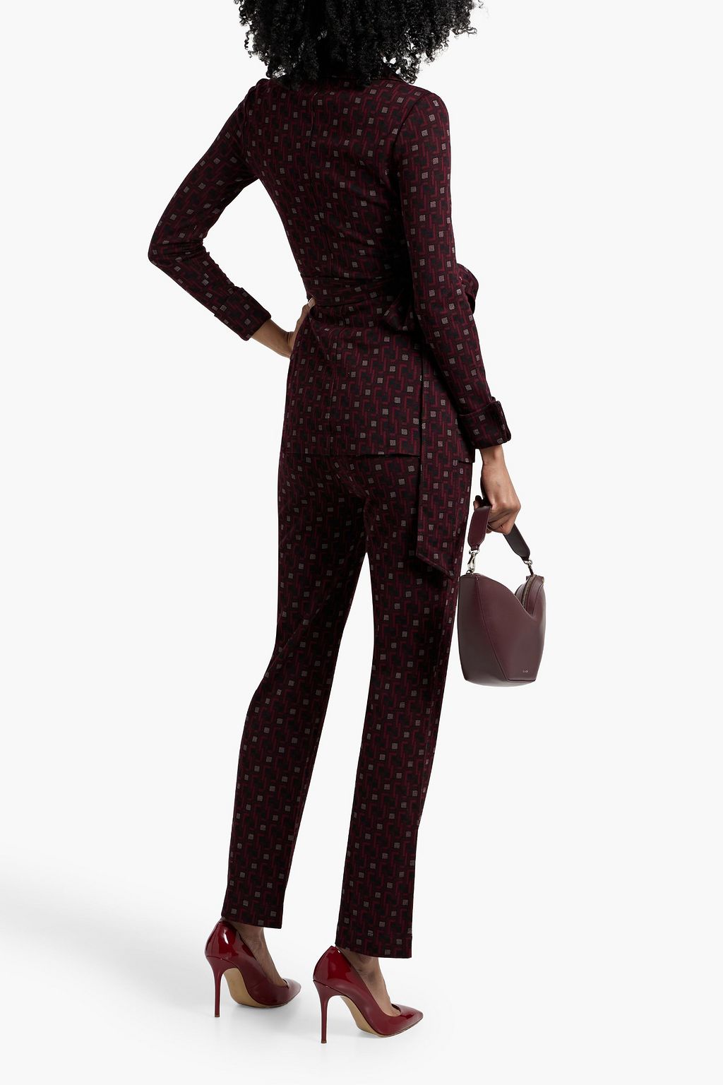 DIANE VON FURSTENBERG Sheree jacquard wrap top