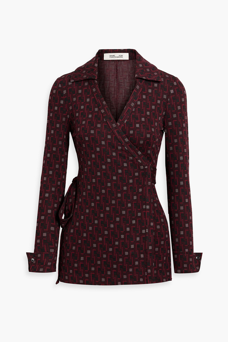 Sheree jacquard wrap top