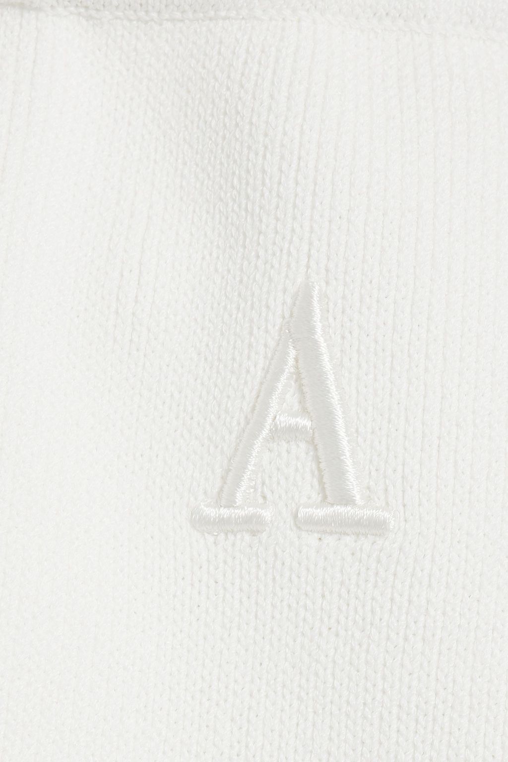 AJE. Cropped embroidered stretch-knit top