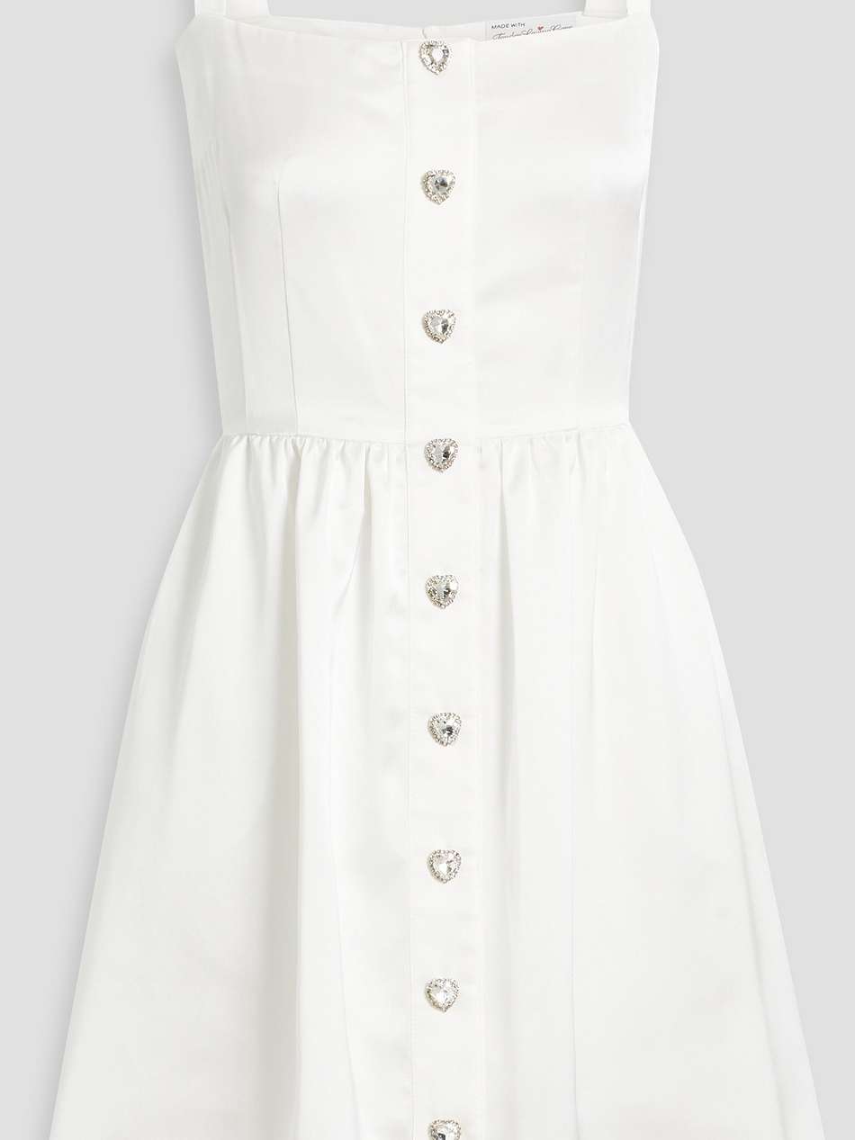 laura embellished satin mini dress